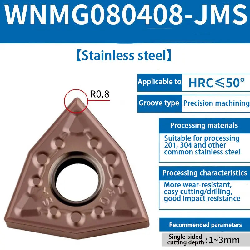 72-WNMG080404/08 Peach-shaped external turning tool head Shandong Denso Pricision Tools Co.,Ltd.